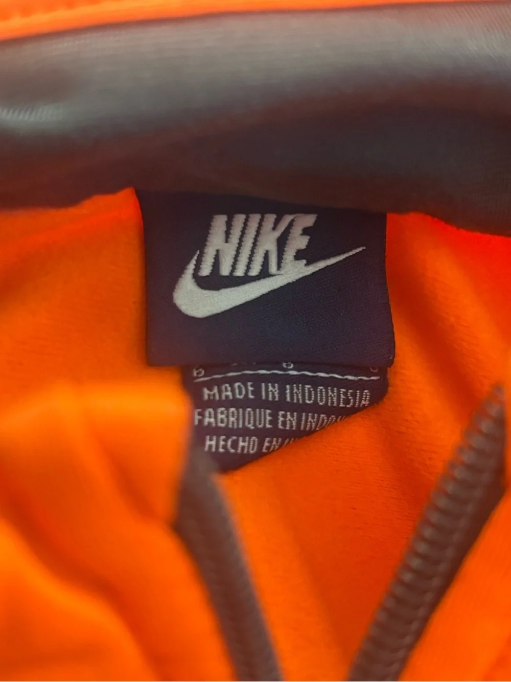 Nike Boys Orange Gray Colorblock Full Zip Track Jacket Size 6